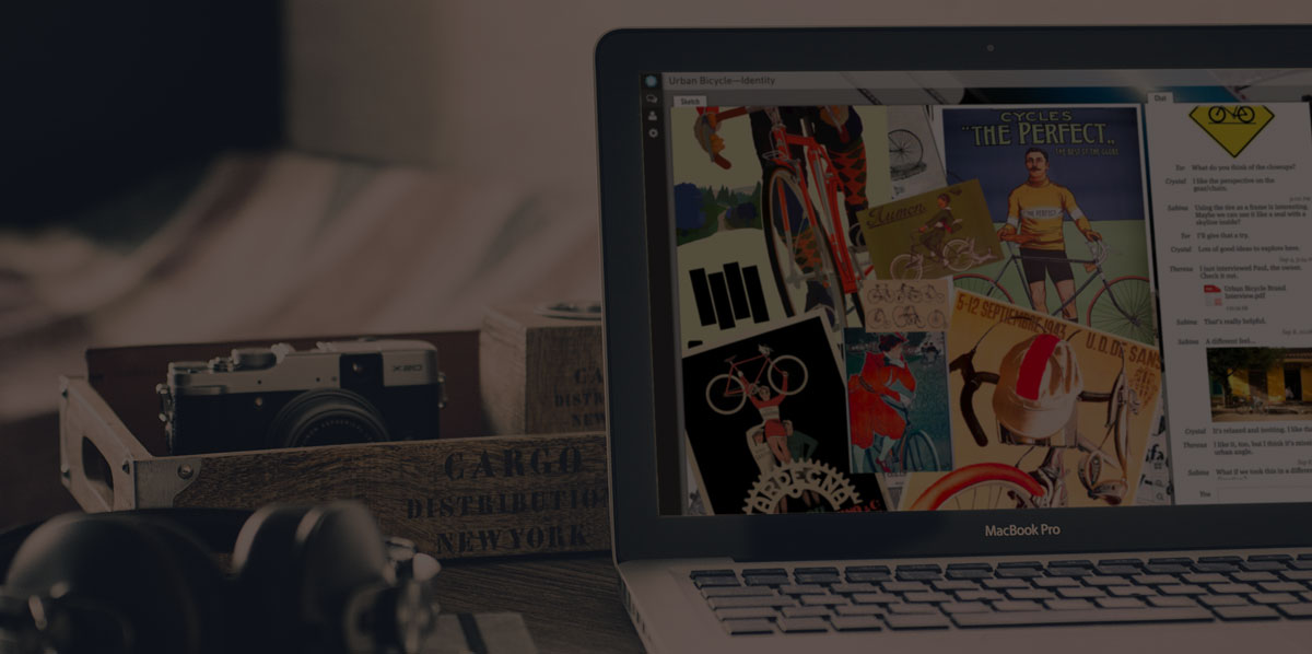 The original Team Everywhere collaboration app on a laptop.